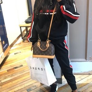 Zara Black and Red Striped Tracksuit